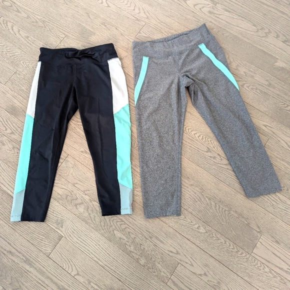 Express Stretch Workout Exercise 3/4 length pants with reflective stripe - Small - Picture 1 of 5